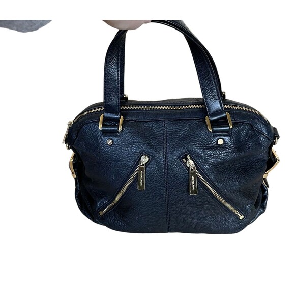 Michael Kors AQ-1206 Black Pebbled Leather Handbag Satchel - Authentic - Picture 10 of 12